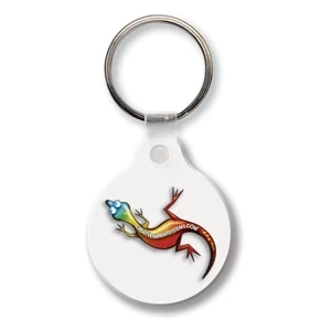 Sof-color (tm) Economy - Key Tag - Small Round With Tab - Full Color. Durable, Digital Four Color Process