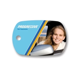 Polyspectrum (tm) - Key Tag Laminated Plastic Standard Oval. Brilliant Digital Four Color Process Print