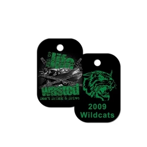 Polyspectrum (tm) - Key Tag - Small Rectangle - Full Color. Brilliant Digital Four Color Process; 30 Mil