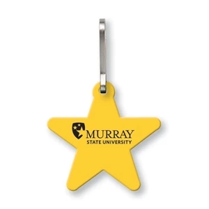 Quik-zip (tm) Sof-touch (r) - Bag & Luggage Tag (zipper Pull) - Large Star. Spot Color Screen Print