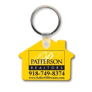 Sof-touch (tm) - Key Tag - House -spot Color. Flexible; 17 Product Colors; Screen Print