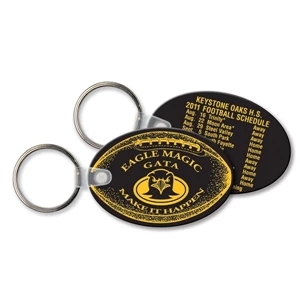 Sof-touch (tm) - Key Tag - Oval - Spot Color. Flexible; 17 Product Colors; Screen Print; Made In Usa