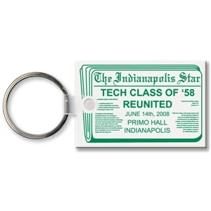 Sof-touch (tm) - Key Tag - Rectangle - Spot Color. Flexible; 17 Product Colors; Screen Print