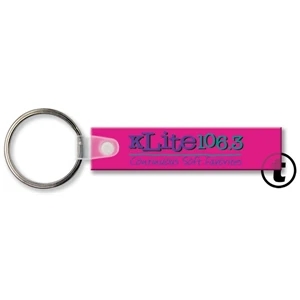 Sof-touch (tm) - Key Tag - Rectangle - Spot Color. Flexible; 17 Product Colors; Spot Color Screen