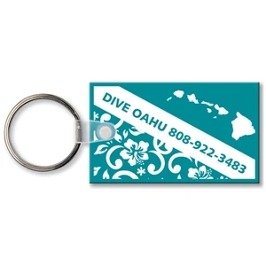 Sof-touch (tm) - Key Tag - Rectangle - Spot Color . Flexible; 17 Product Colors; Screen Print