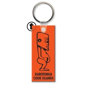 Sof-touch (tm) - Key Tag - Rectangle - Spot Color. Flexible; 17 Product Colors; Screen Print