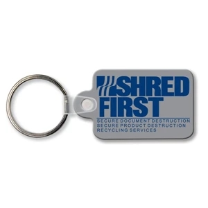 Sof-touch (tm) - Key Tag - Small Rectangle - Spot Color. Flexible; 17 Product Colors; Screen Print
