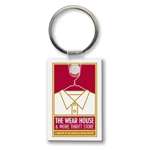 Sof-touch (tm) - Key Tag - Small Rectangle - Spot Color. Flexible; 17 Product Colors; Screen Print