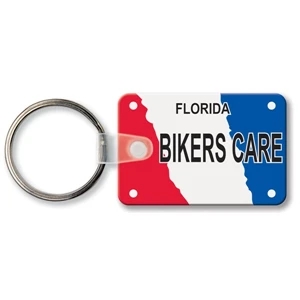 Sof-touch (tm) - Key Tag - Small Rectangle. Flexible; 17 Product Colors; Spot Color Screen