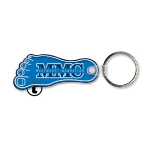 Sof-touch (tm) - Key Tag - Foot - Spot Color. Flexible; 17 Product Colors; Spot Color Screen Print