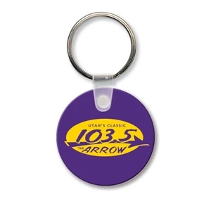 Sof-touch (tm) - Key Tag - Small Round - Spot Color. Flexible; 17 Product Colors; Screen Print