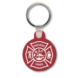Sof-touch (tm) - Key Tag - Small Round - Spot Color. Flexible; 17 Product Colors; Screen Print