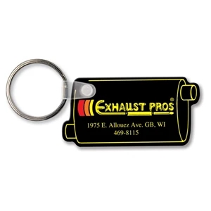 Sof-touch (tm) - Key Tag - Muffler - Spot Color. Flexible; 17 Product Colors; Screen Print