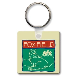 Sof-touch (tm) - Key Tag - Square With Rc - Spot Color. Flexible; 17 Product Colors; Screen Print