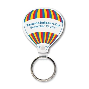 Sof-touch (tm) - Key Tag - Air Balloon - Spot Color. Flexible; 17 Product Colors; Screen Print