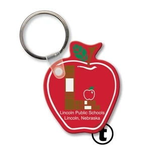 Sof-touch (tm) - Key Tag - Apple - Spot Color. Flexible; 17 Product Colors; Spot Color Screen Print