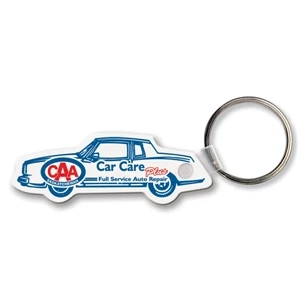 Sof-touch (tm) - Key Tag - Car - Spot Color. Flexible; 17 Product Colors; Spot Color Screen Print