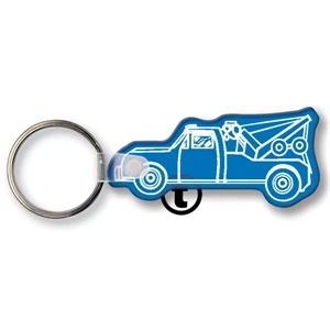 Sof-touch (tm) - Key Tag - Tow Truck - Spot Color. Flexible; 17 Product Colors; Spot Color Screen