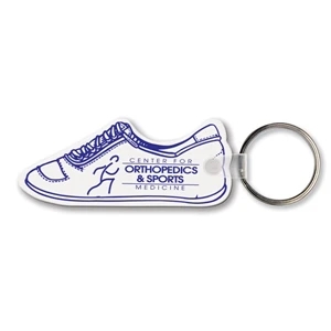 Sof-touch (r) - Key Tag - Running Shoe - Spot Color. Flexible; 17 Product Colors; Screen Print