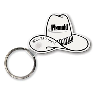 Sof-touch (tm) - Key Tag - Western Hat - Spot Color. Flexible; 17 Product Colors; Spot Color Screen