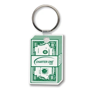 Sof-touch (tm) - Key Tag - Dim. Rectangle - Spot Color. Flexible; 17 Product Colors; Screen Print