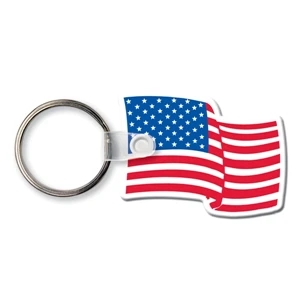 Sof-touch (tm) - Key Tag - Flag - Spot Color. Flexible; 17 Product Colors; Spot Color Screen Print