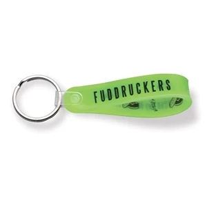 Sof-loop (tm) Soft-touch (tm) - Key Tag - Short Loop - Spot Color. Flexible; 19 Product Colors; Screen Print
