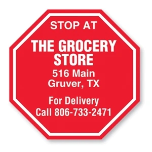20 Mil - Magnet - Stop Sign - Full Color. Digital Four Color Process Print; Stock 20 Mil