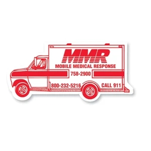 50 Mil - Magnet - Ambulance. Digital Four Color Process Print; Stock 20 Mil; 30 & 50 Mil