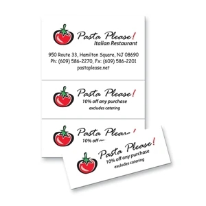 Magnet 20 Mil - Business Card Coupon - Full Color. Digital Four Color Process Print