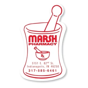 20 Mil - Magnet Mortar & Pestle. Digital Four Color Process Print; Stock 20 Mil; 30 & 50 Mil