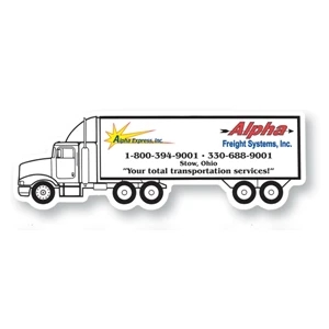 30 Mil - Magnet - Semi Truck. Digital Four Color Process Print; Stock 20 Mil; 30 & 50 Mil