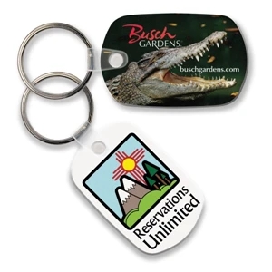 Sof-color (tm) Economy - Key Tag - Standard Oval - Full Color. Durable Digital 4-color Process Print