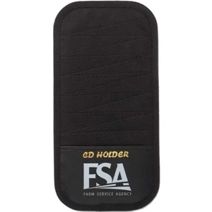 Black Sun Visor 12 Compact Disc Holder With Straps On Back, 11 3/4" X 5 3/4" X 1/4"