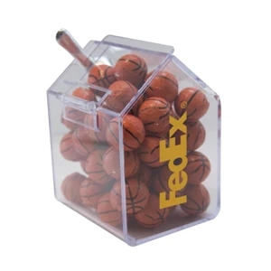 Food Gifts Superstore - Candy Bin With Chocolate Balls. Chocolate Balls In House Shaped Candy Bin Dispenser