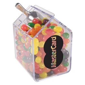 Food Gifts Superstore - Candy Bin With Jelly Beans. Jelly Bean Candy In House Shaped Candy Dispenser