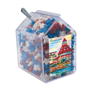 Food Gifts Superstore - Candy Bin With Candy Stars. Candy Stars In House Shaped Candy Bin Dispenser