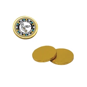 Chocolate Dude - Chocolate Coins. Chocolate Coins Candy With Four Color Process Decal On Wrapper
