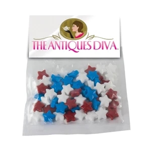 Candy King - Large Candy Bag (with Header Card) With Candy Stars. Star Shaped Candy In Bag