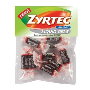 Candy King - Large Candy Bag (with Header Card) With Tootsie Roll. Tootsie Rolls In Candy Bag