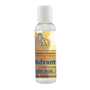 Hand Sanitizer Heros - Hand Sanitizer, 2 Oz Antibacterial Bottle With Laminated Decal/label