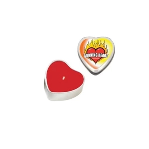 Candle Man - Heart Tin Soy Candle (cinnamon). Eco Friendly Soy Candle In Heart Shaped Tin