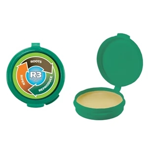 Lip Balm Flavor Mania - Green - Lip Balm In Round Case. Lip Balm/lip Moisturizer/lip Gloss/chapstick In Case