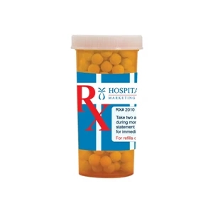 Candy King - Large Pill Bottle With Signature Peppermints. Breath Mints In Pill Bottle