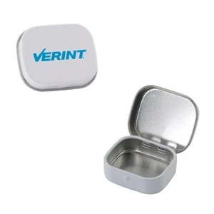 Mint Tin Maniacs - Empty White Mint Tin. Can Be Filled With Breath Mints, Chocolate, Candy, Or Gum