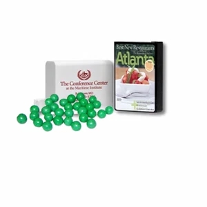 Mint Man - Colored Bullet Candy In Unique Refillable Plastic Mint Box Container. Candy In Box