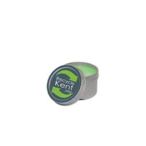 Candle Man - 2 Oz. Round Tin Soy Candle (baked Apple). Eco Friendly Soy Candle In Round Tin