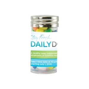 Gum Freshener - Gourmet Plastic Candy Tube With Gum. Chewing Gum In Mint Tube Container