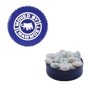 Mint Tin Maniacs - Royal Blue Snap Top Tin Filled With Sugar Free Gum. Sugar Free Chewing Gum In Tin
