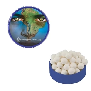 Mint Tin Maniacs - Small Blue Snap-top Mint Tin With Signature Peppermints. Breath Mints In Candy Tin